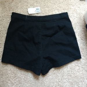 Black denim jean shorts